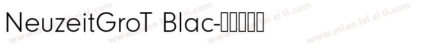 NeuzeitGroT Blac字体转换